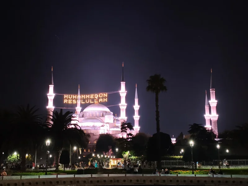 Isztambul (Istanbul) Kék Mecset este