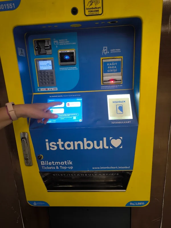 Istanbul Isztambul Biletmatik Istanbulkard autómata